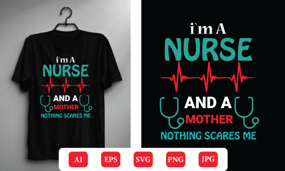 I Am a Nurse and a Mother Embroidery Design