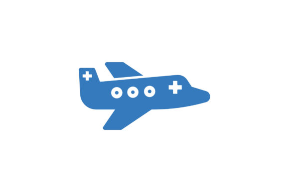 Medical Aroplane Icon: A Versatile Design for Embroidery