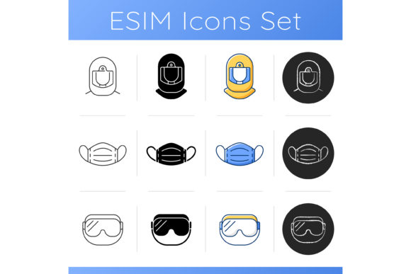 Medical PPE Icons Set: A Versatile Design for Embroidery