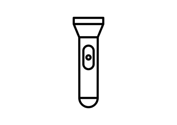 Medical Torch Light Line Icon for Embroidery