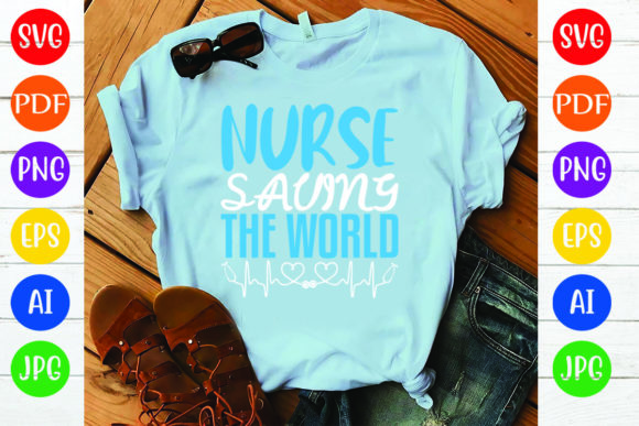 Nurse Saving the World: A Versatile Embroidery Design