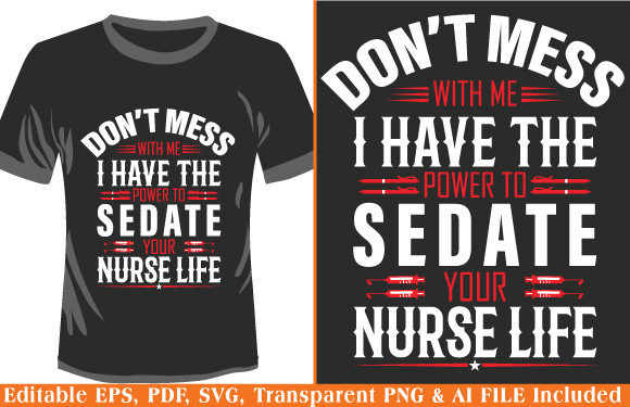 Nurse T-shirt Design: A Bold and Playful Embroidery Choice