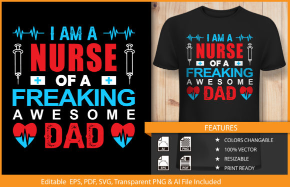 Nurse T-shirt Typography Vector Design
