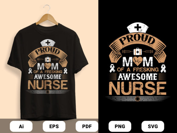 Proud Nurse T-shirts Design: A Stylish Embroidery Choice
