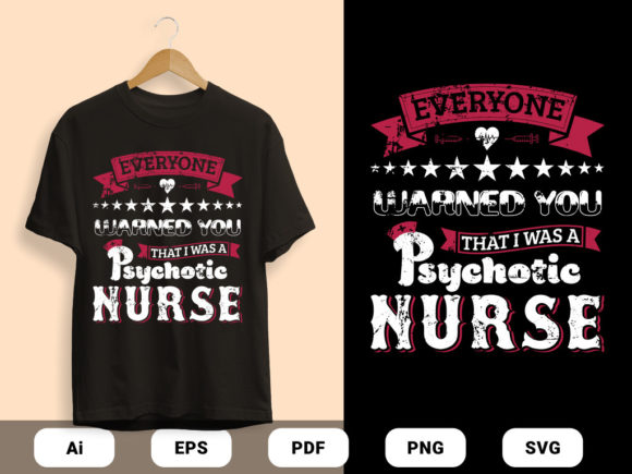 Psychotic Nurse T-shirts Design Vector