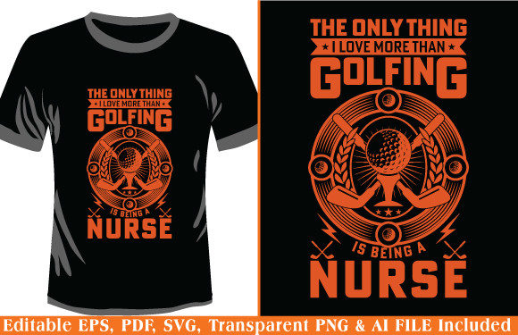 Review: Golfing T-shirt Design Nurse