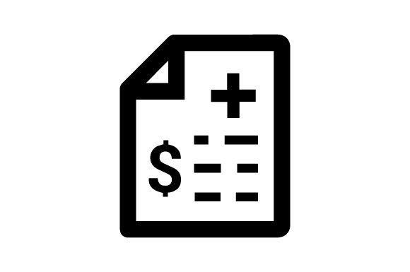 Reviewing Medical Bills Icon for Embroidery